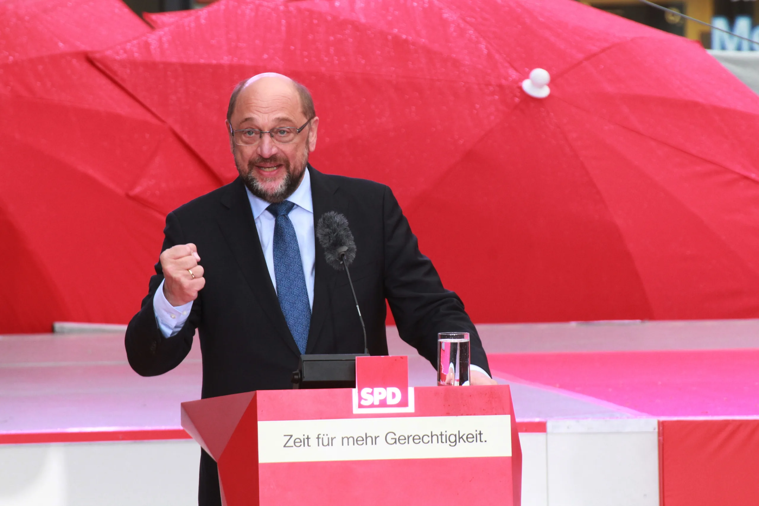 Martin Schulz, Kanzlerkandidat der SPD, bei einem Wahlkampfauftritt in Münster am 6. September 2017