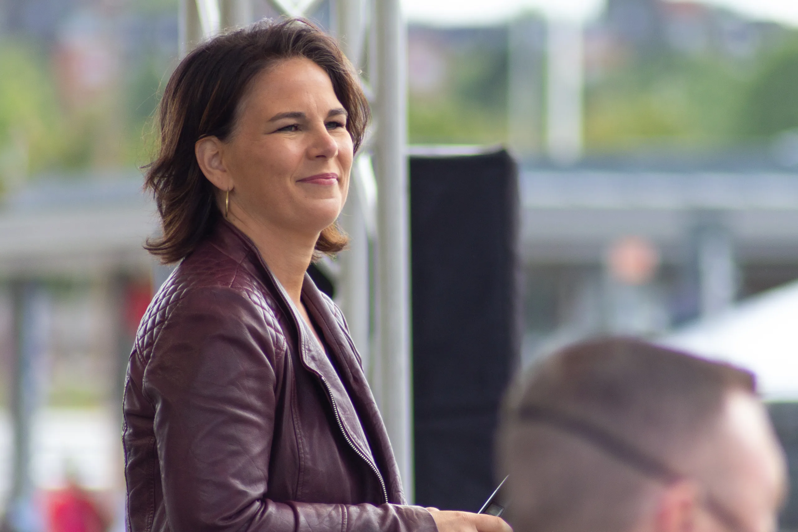 Annalena Baerbock, Kanzlerkandidatin der Grünen, bei einer Wahlkampfveranstaltung in Kiel am 26. August 2021