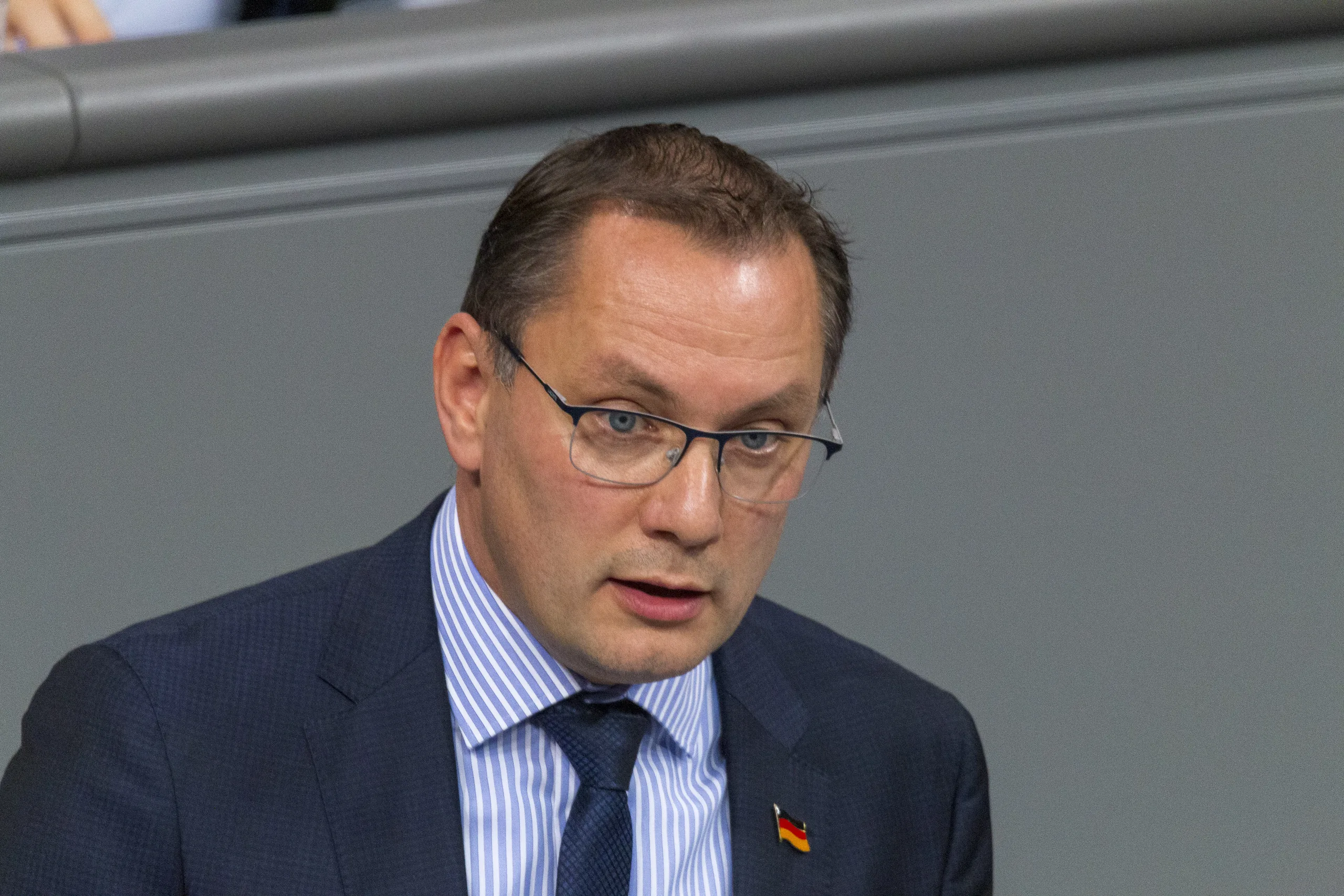 Tino Chrupalla bei einer Rede im Bundestag 2020