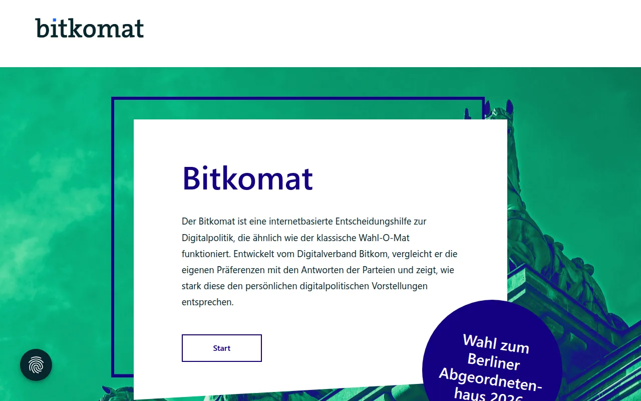 Bitkomat zur Wahl zum Abgeordnetenhaus von Berlin 2026