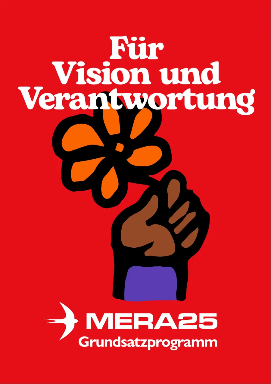 Titelseite des Grundsatzprogramms von MERA25