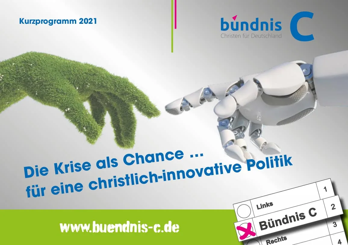 Titelseite des Kurzprogramms 2021 von Bündnis C