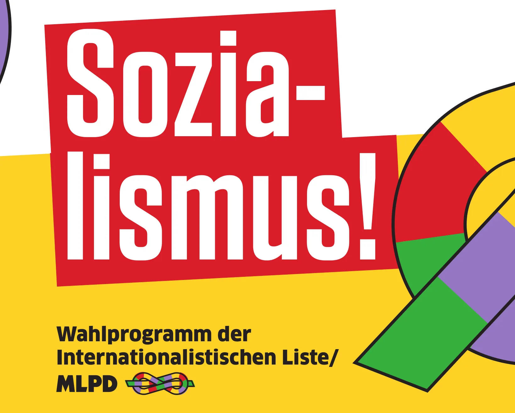 Titelmotiv des Wahlprogramms der Internationalistischen Liste/MLPD zur Bundestagswahl 2021