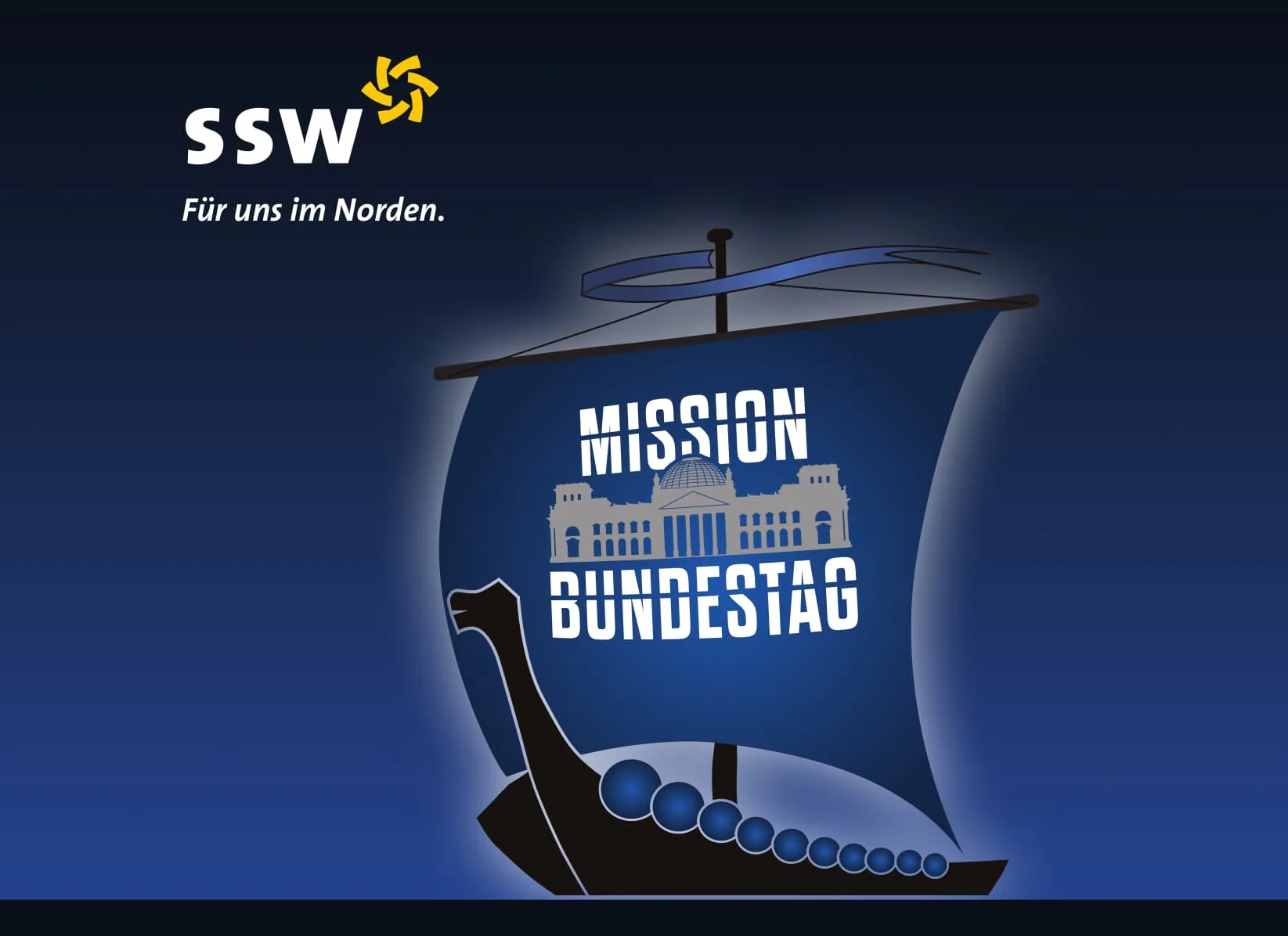 Titelmotiv „Mission Bundestag“ des SSW zur Bundestagswahl 2021